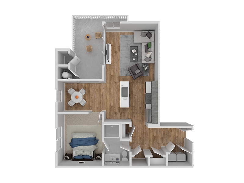 Hub Apartments | Folsom CA |Floorplan | 738 A2